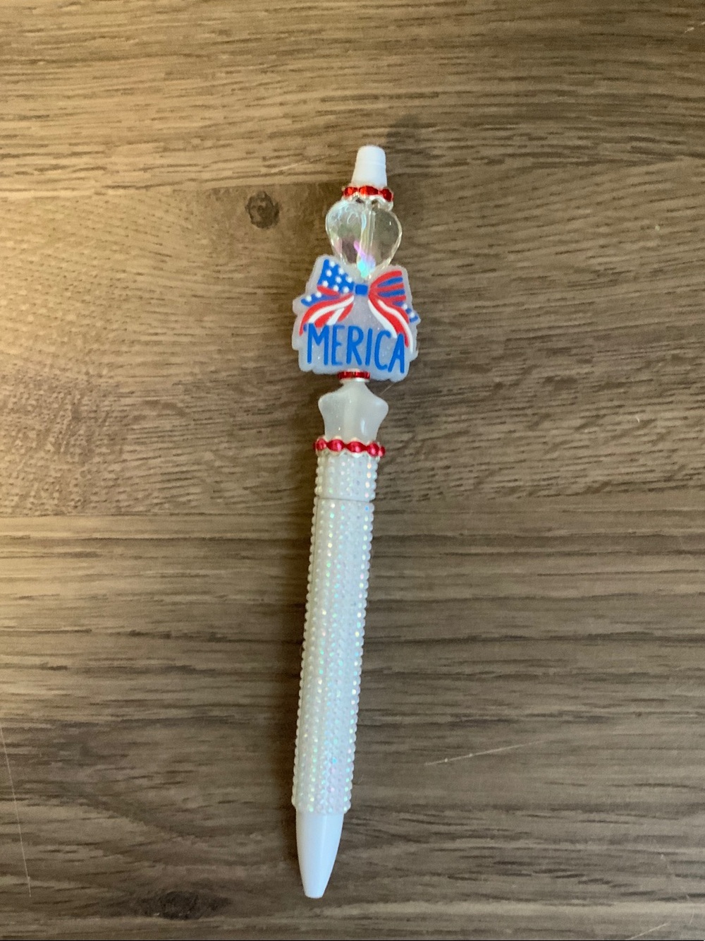 'Merica Pearlized White Patriotic Party Pen